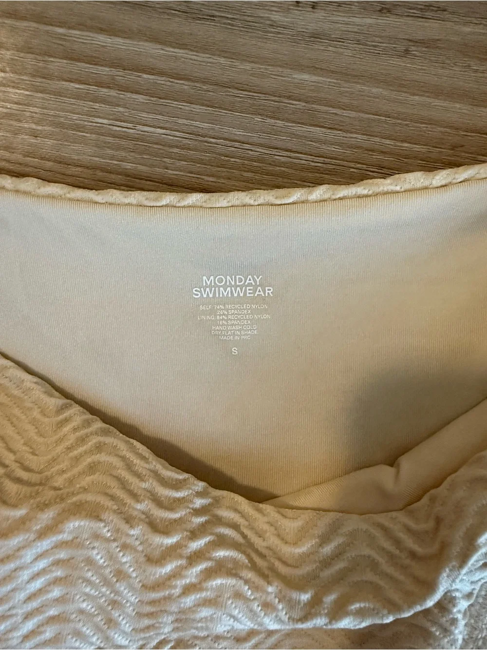 Monday Swimwear Cream Textured Bikini Sett